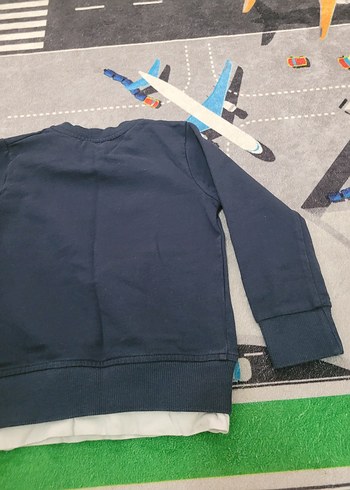 Erkek Çocuk Mavi Sweatshirt Velcro Detaylı - Görsel 10