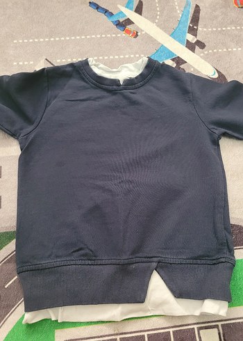 Erkek Çocuk Mavi Sweatshirt Velcro Detaylı - Görsel 6