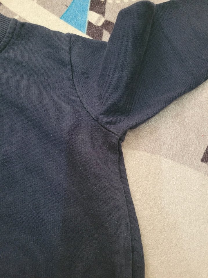 Erkek Çocuk Mavi Sweatshirt Velcro Detaylı - Görsel 4