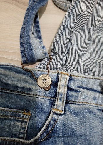 Mavi Denim Askılı şort - Görsel 7