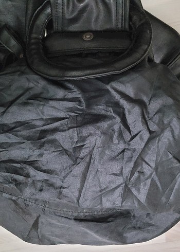 Siyah Deri Fiyonk Detaylı Gotik Kadın Çanta - Görsel 16