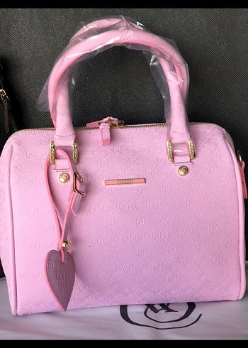 Vakko Pembe Deri Baskılı Kadın Çanta