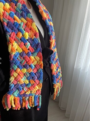 Hasır Model Puffy Atkı