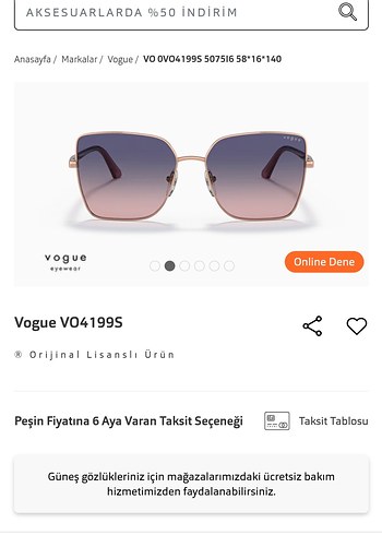 Vogue Modern Kadın Güneş Gözlüğü - Görsel 4