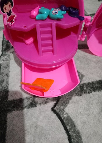  Beden Pembe Kedili Mini Oyun Evi Oyuncak