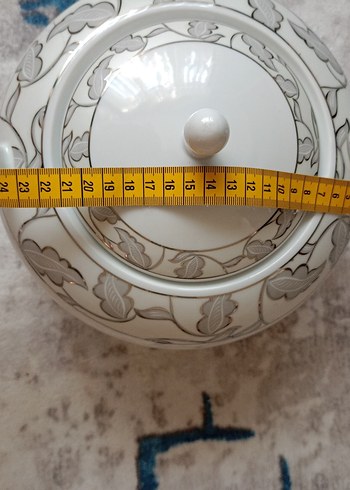  Beden beyaz Renk corpalık Gri Desenli Beyaz Porselen