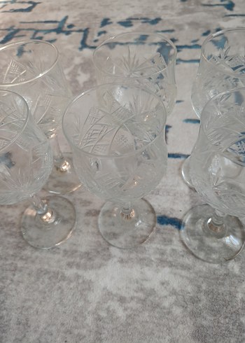 Beden kristal Cam Sürahi ve Bardak Seti