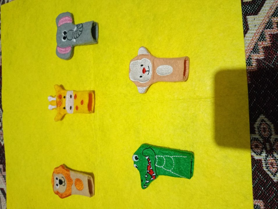 Renkli Hayvan Figürlü Parmak Kuklaları - Görsel 3