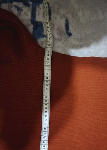 Kahverengi Boğazlı Midi Triko Elbise - Görsel 6