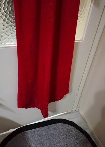 38 beden Kırmızı Uzun Elbise - Görsel 2