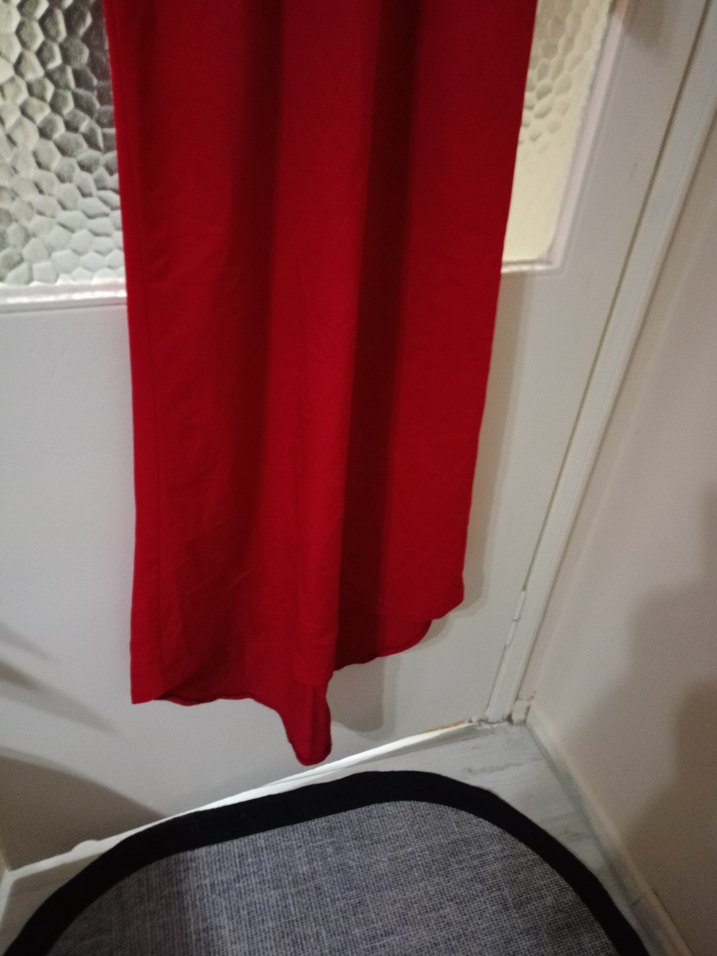 38 beden Kırmızı Uzun Elbise - Görsel 2