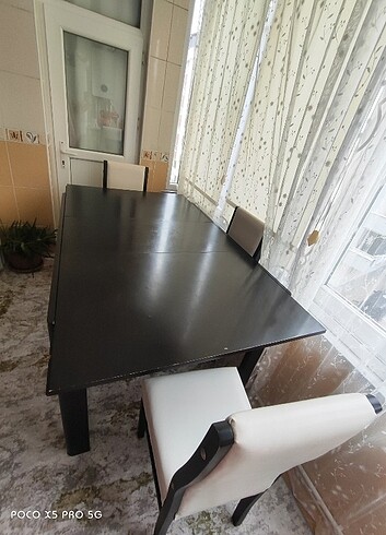 6 kişilik masa+sandalye