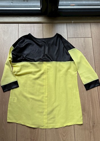 Sarı Siyah Uzun Kollu Tişört - Görsel 2