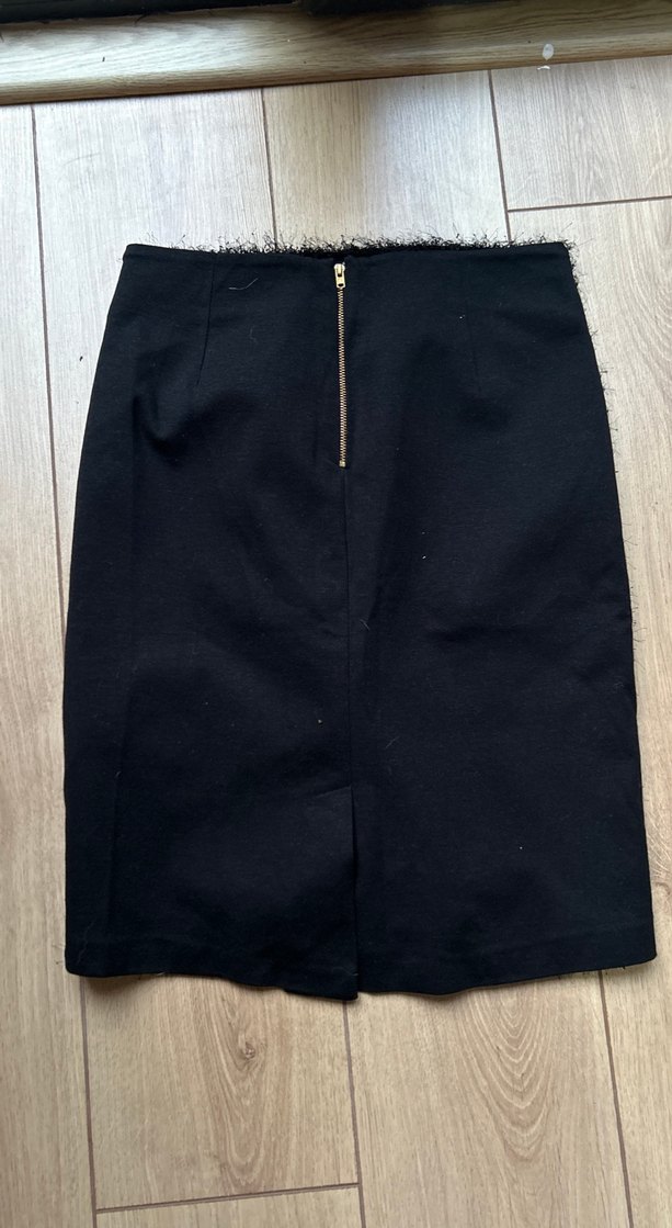 Siyah Kürklü Midi Kalem Etek - Görsel 3