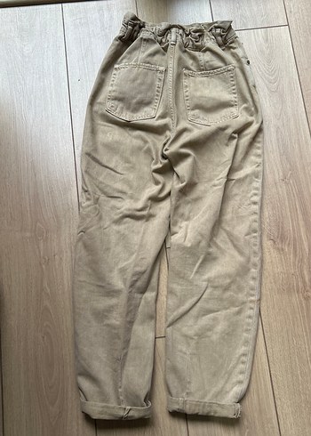 Bej Kadın Kot Rahat Kesim Pantolon - Görsel 2