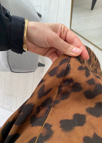Süet leopar etek - Görsel 7