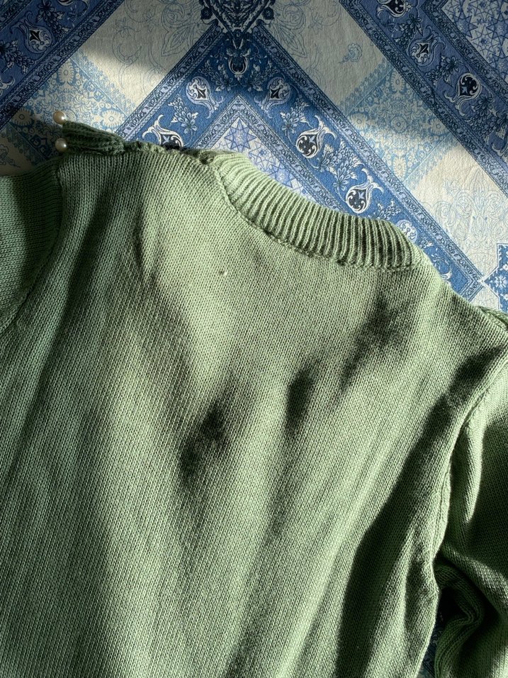 Bohem Tarz Yeşil kazak - Görsel 4