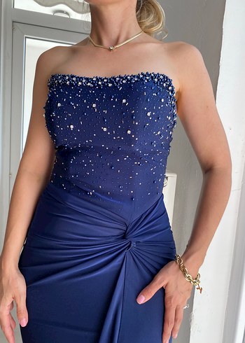 GarneSS taşlı straplez abiye - Görsel 6