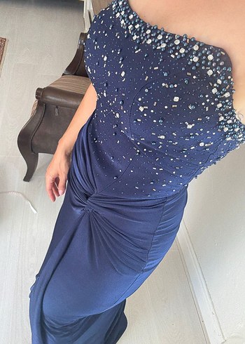 GarneSS taşlı straplez abiye - Görsel 11