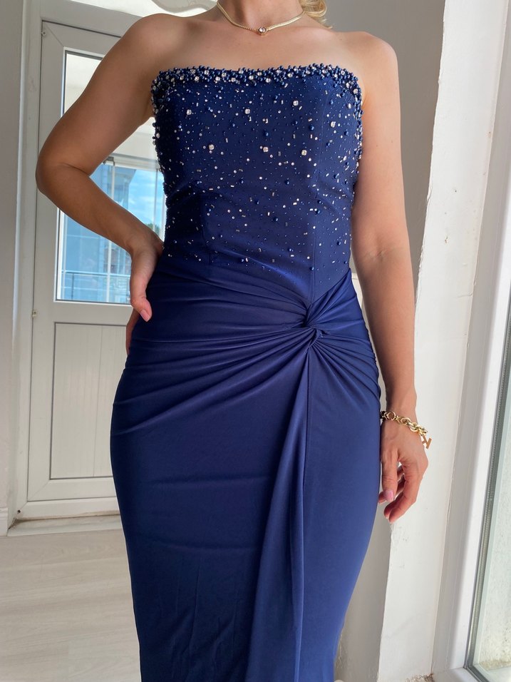 GarneSS taşlı straplez abiye - Görsel 5