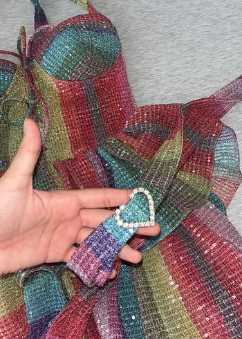 New Arrilvals Lily Rose Rainbow Waves Elbise - Görsel 9