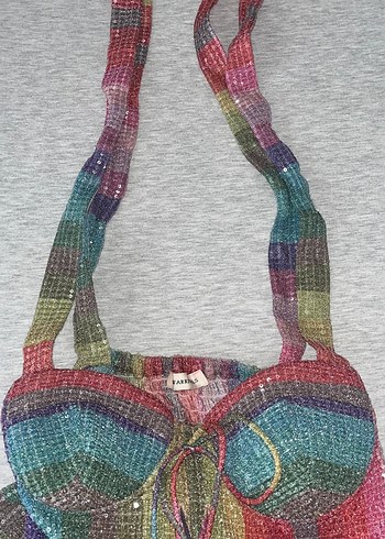 New Arrilvals Lily Rose Rainbow Waves Elbise - Görsel 7