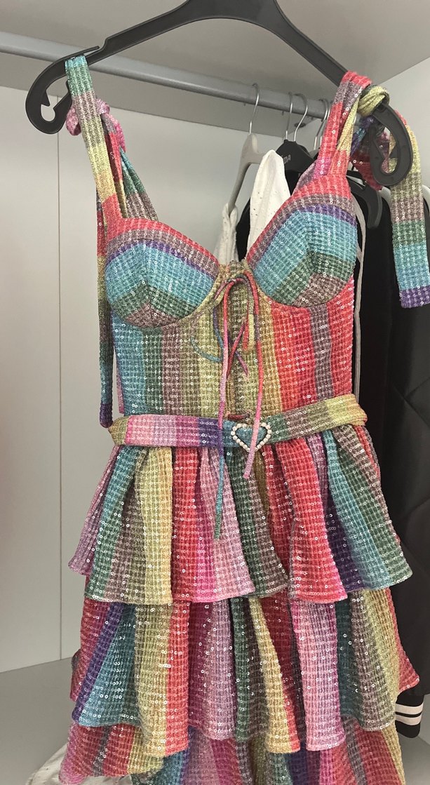 New Arrilvals Lily Rose Rainbow Waves Elbise - Görsel 5