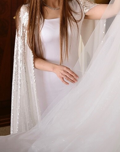 36 Beden beyaz Renk Beyaz nikah, nişan elbise