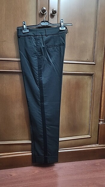Siyah duble paça pantolon 