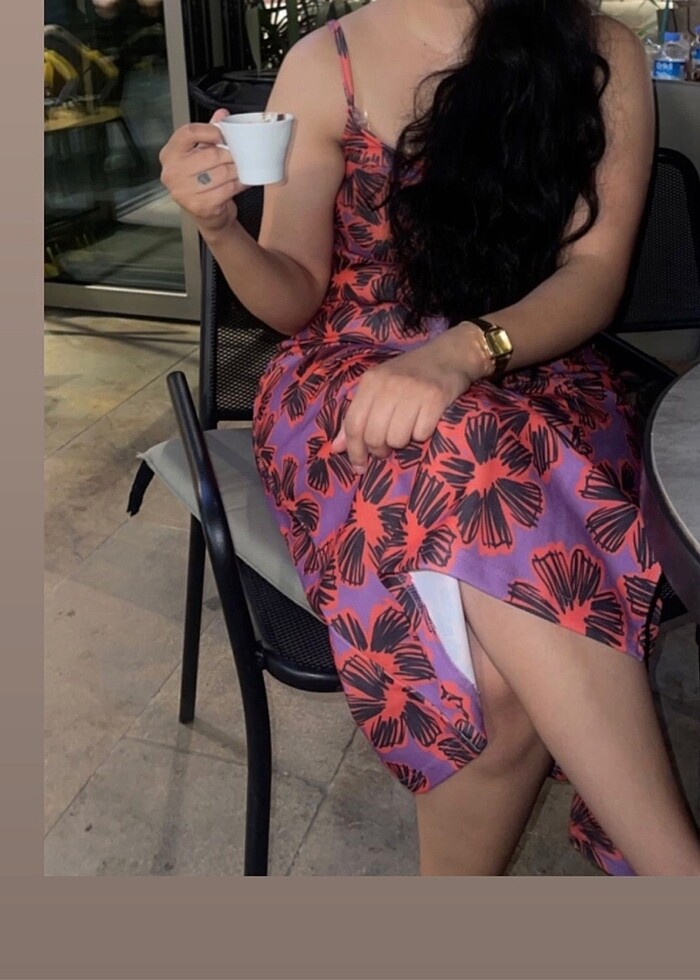 Çiçek desenli çok şık elbise - Görsel 5