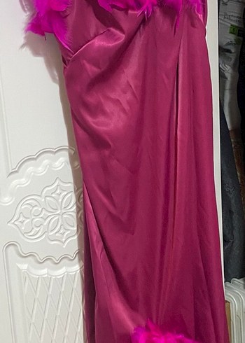 Fuşya kına elbisesi ve sabahlık - Görsel 5