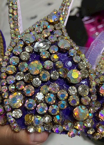 Pelerinli Mor kına elbisesi - Görsel 19