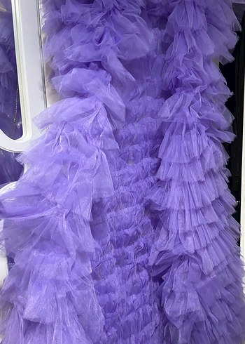 Pelerinli Mor kına elbisesi - Görsel 6