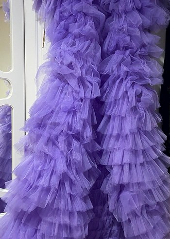 Pelerinli Mor kına elbisesi - Görsel 9