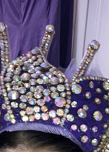 Pelerinli Mor kına elbisesi - Görsel 10