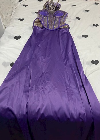 Pelerinli Mor kına elbisesi - Görsel 13