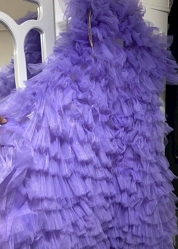 Pelerinli Mor kına elbisesi - Görsel 7