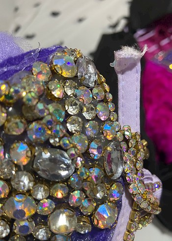 Pelerinli Mor kına elbisesi - Görsel 18