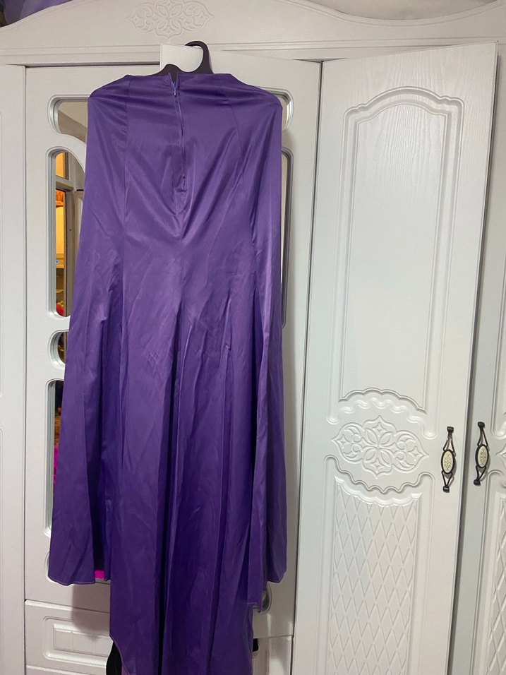 Pelerinli Mor kına elbisesi - Görsel 4