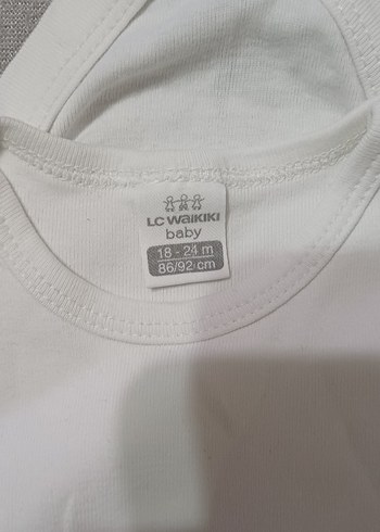 Bebek Kısa Kollu Beyaz  zıbın - Görsel 3