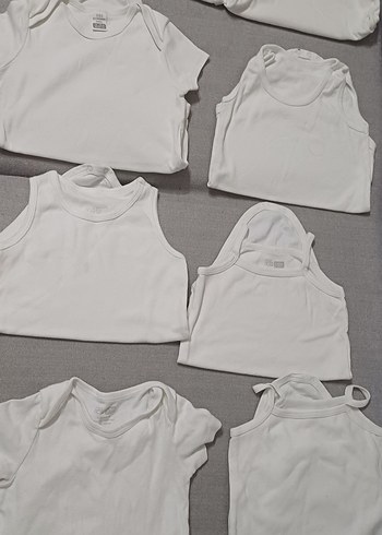 Bebek Kısa Kollu Beyaz  zıbın - Görsel 2