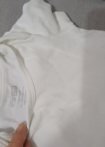 Bebek Kısa Kollu Beyaz  zıbın - Görsel 5