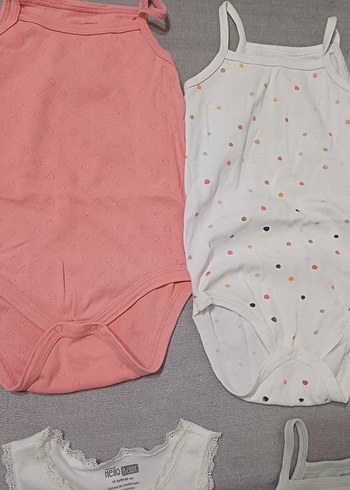 Bebek Kız Askılı ve Kolsuz Body Seti - Görsel 2