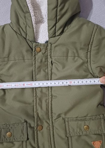 Düğmeli Kapüşonlu Erkek Çocuk Mont - Görsel 7