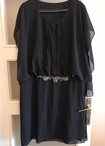 Diğer Siyah Abiye Şifon Elbise