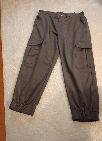 xl Beden haki Renk Saten şalvar pantolon