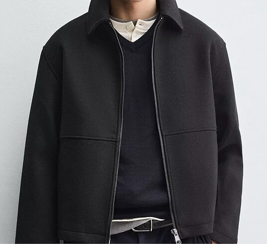 Zara fermuarlı erkek ceket - Görsel 2