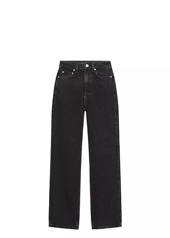 Zara Yuksek Bel Siyah Denim Jean