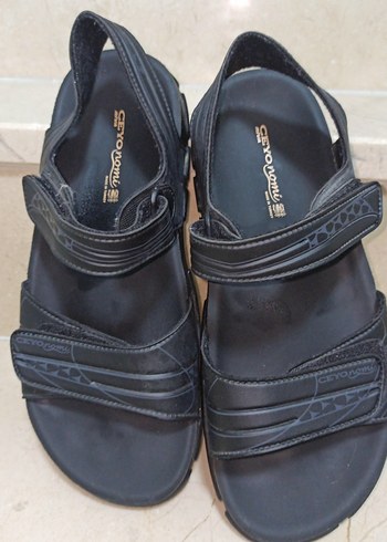 Erkek Siyah Tokalı Kauçuk Sandalet - Görsel 2