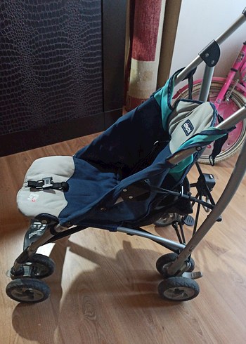 Gri ve Mavi Bebek Arabası - Görsel 2